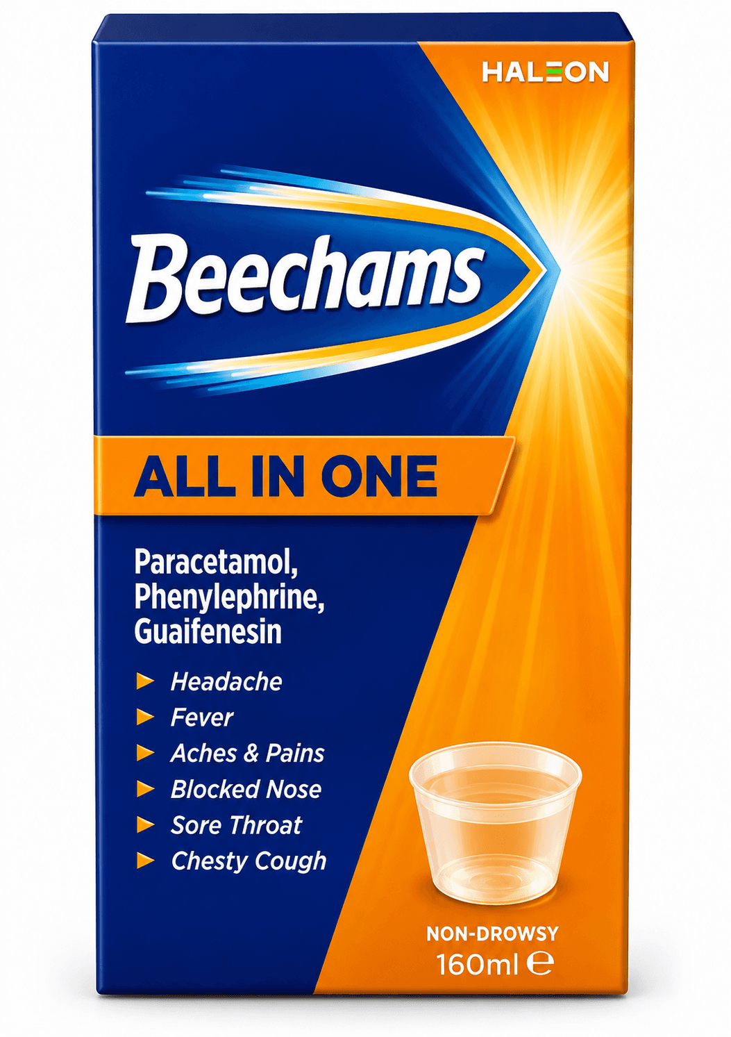 HALEON BEECHAMS ALL IN ONE NON DROWSY 160 ML