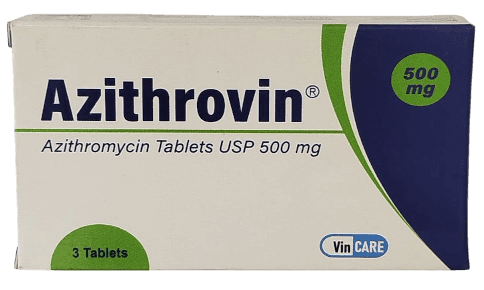 AZITHROVIN (AZITHROMYCIN) 500MG TABLETS 3'S