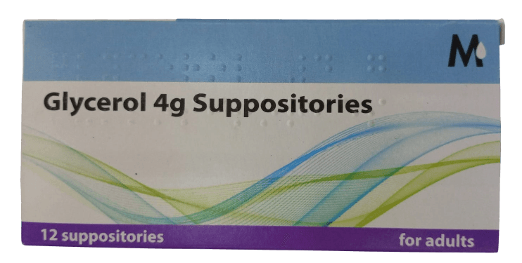 GLYCEROL (GLYCERINE) SUPP 4GM ADULT 12'S
