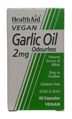 HEALTH AID GARLIC OIL 2MG ODOURLESS 60'S