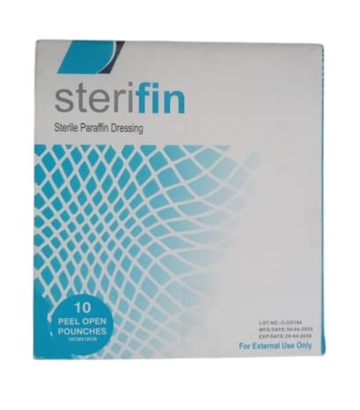 STERILE PARAFFIN GAUZE DRESSING 10'S