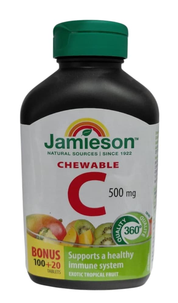 JAMIESON CHEWABLE C 500MG 120 TABLETS