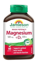JAMIESON MAGNESIUM 500MG + D3 500IU 60`S