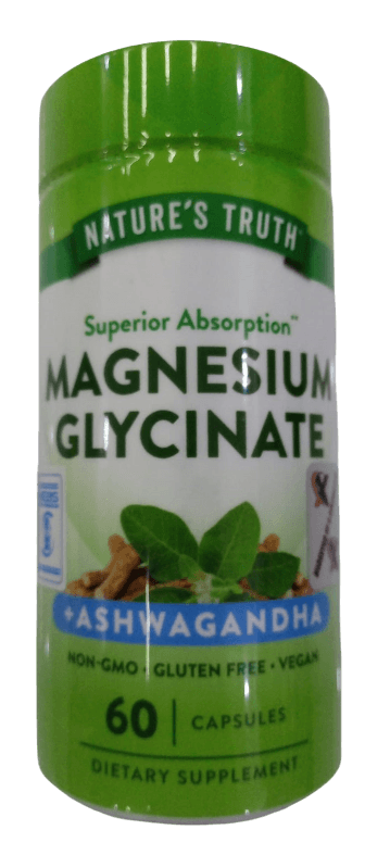NATURES TRUTH MAGNESIUM GLYCINATE + ASHWAGANDHA CAPS 60S