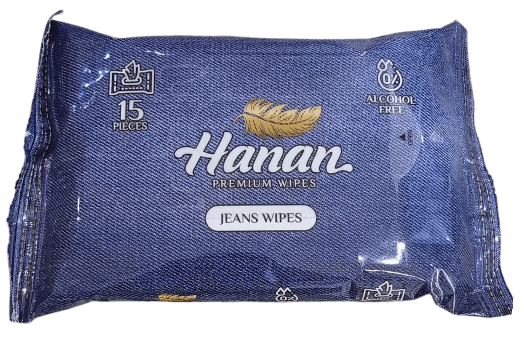HANAN  WET WIPES JEANS 15'S