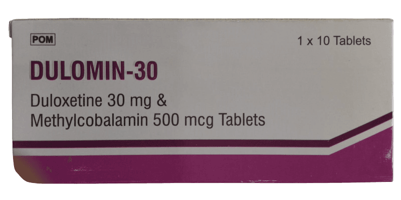 DULOMIN 30MG/500MCG TABS 10'S