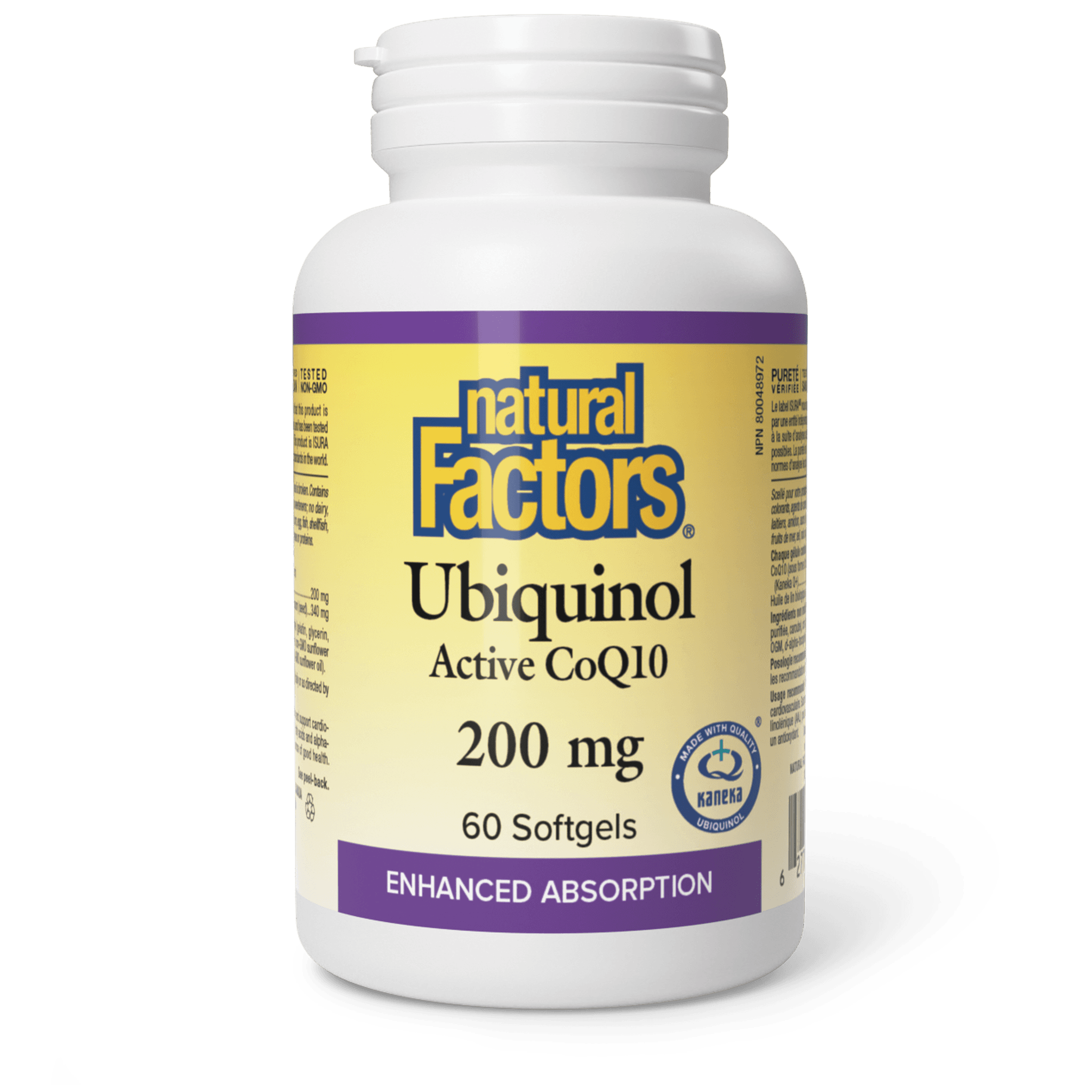 NATURAL FACTORS UBIQUINOL ACTIVE CO Q10 200MG 60SOFTGELS