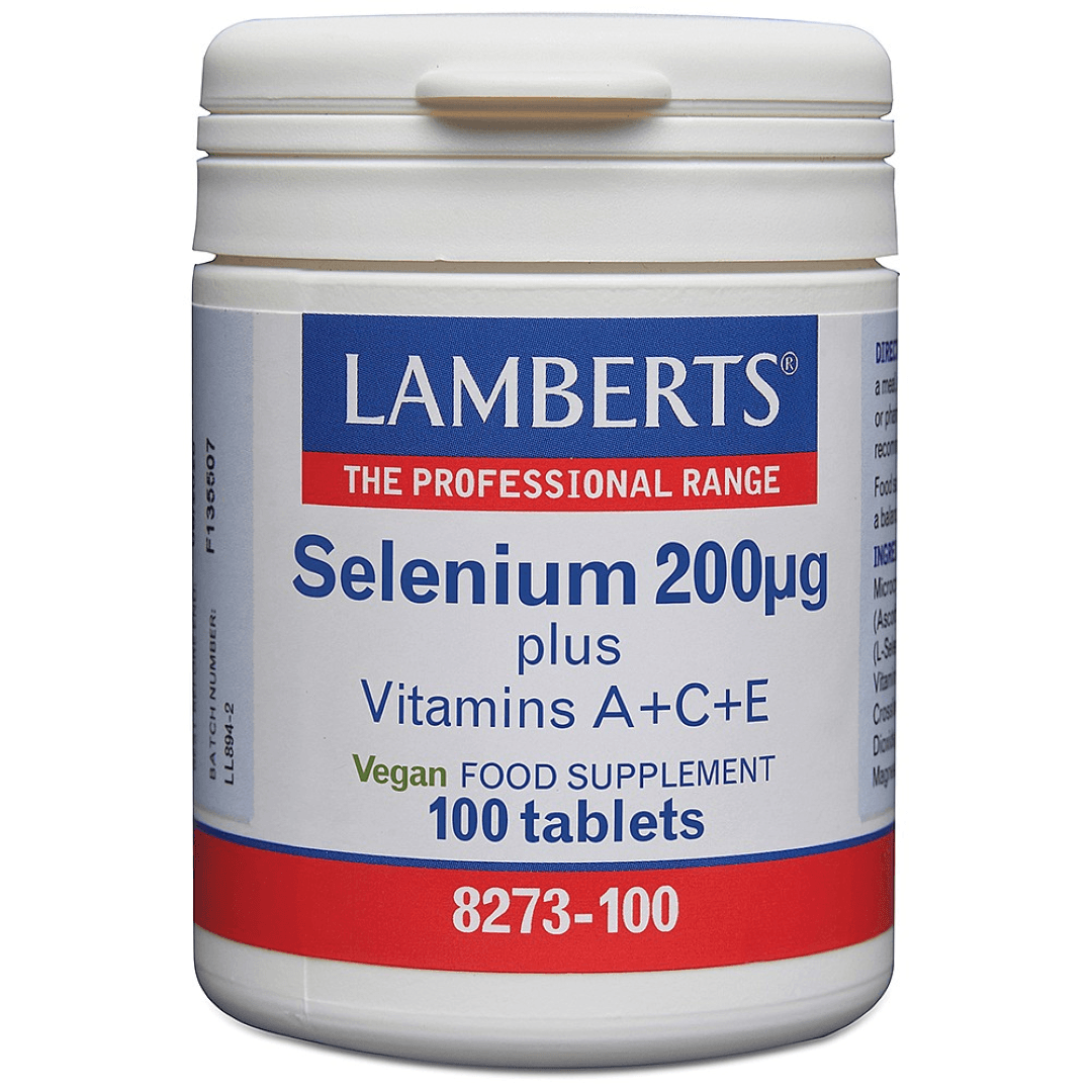 LAMBERTS SELENIUM 200UG PLUS VITAMINS A C E TABLETS 100'S