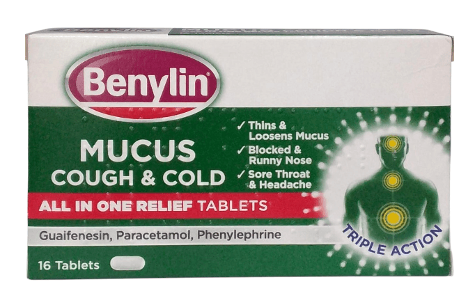 BENYLIN MUCUS COLD & COUGH TABS 16s