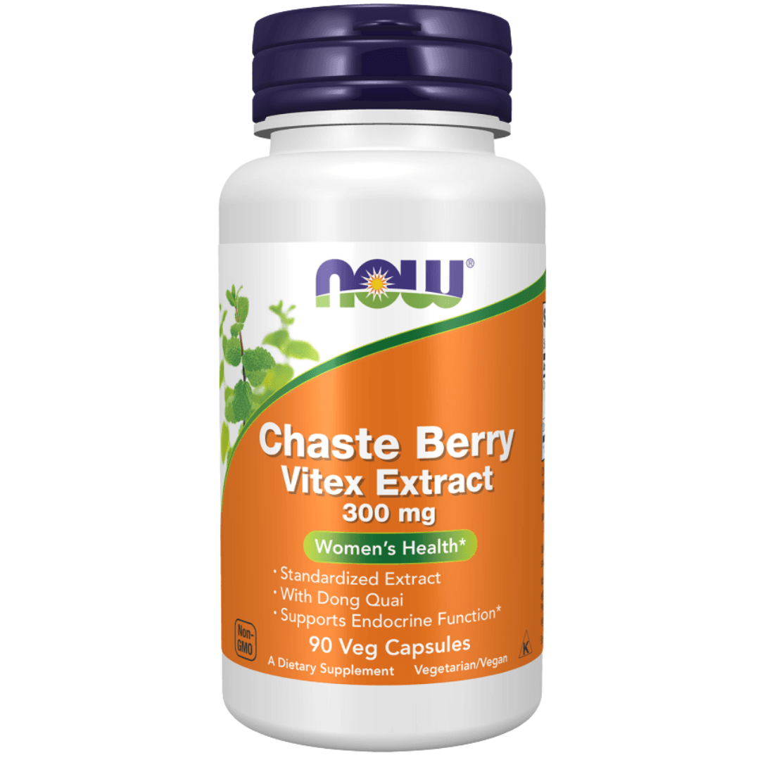 NOW CHASTE BERRY VITEX EXTRACT 300MG 90VEG CAPSULES
