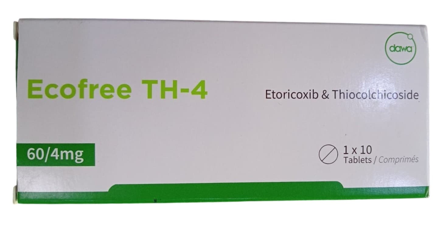 ECOFREE (ETORICOXIB/THIOCOLCHICOSIDE) 4MG TABLETS 10'S