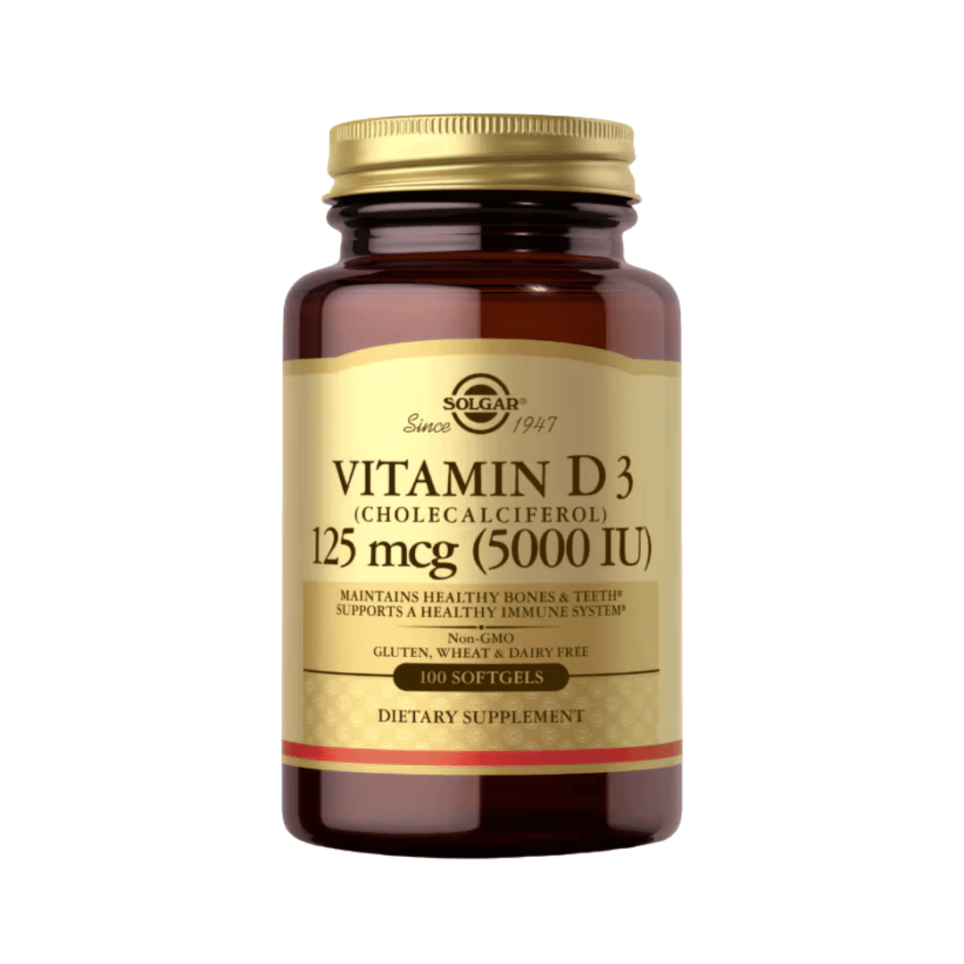 SOLGAR VITAMIN D3 CHOLECALCIFEROL 125MCG-5000IU SOFTGELS 100'S