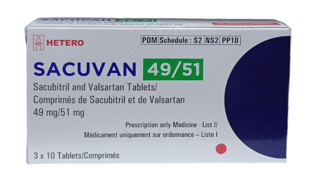 SACUVAN 49/51 (SACUBUTRILVALSARTAN) TABLETS 28'S