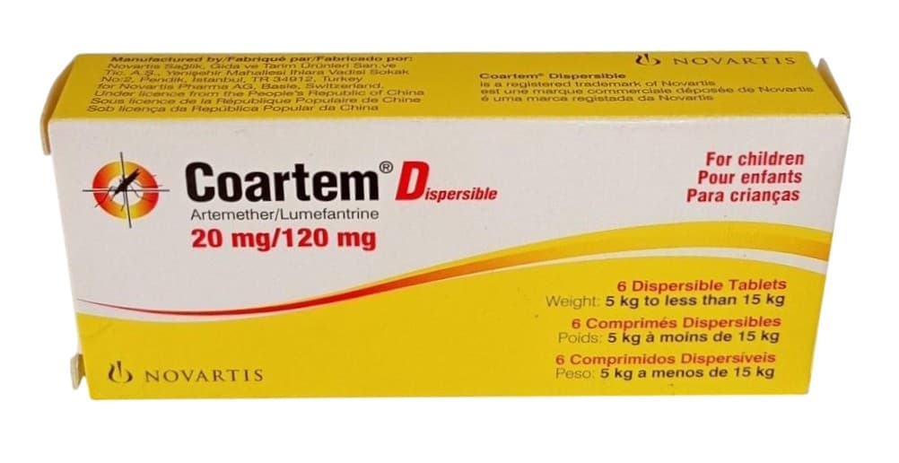 COARTEM D 20/120MG 6's