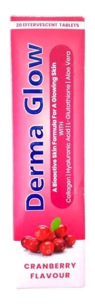 DERMA GLOW EFFERVESCENCE COLLAGEN,HYALUROBIC,GLUTATION TABLETS 20,S