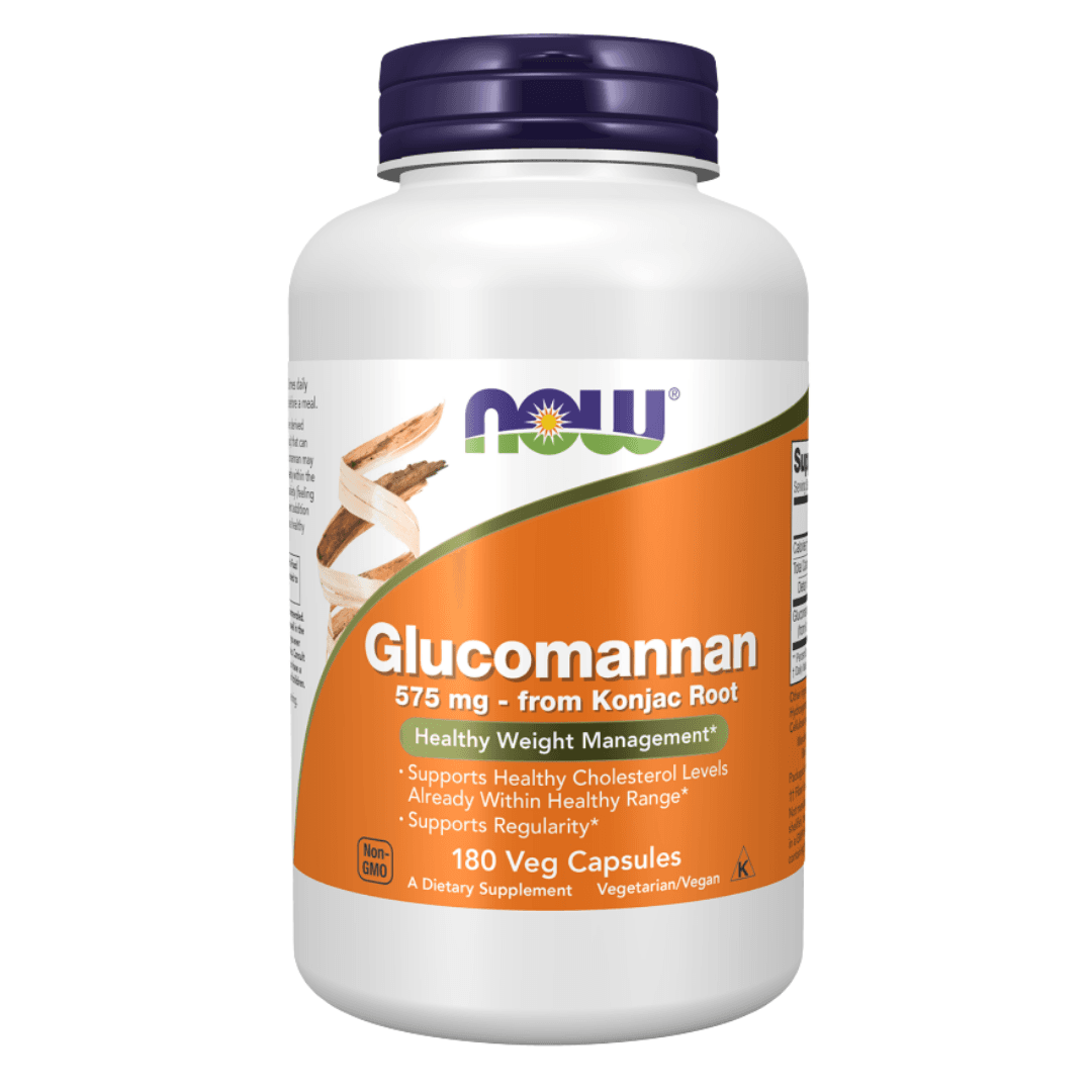 NOW GLUCOMANNAN 575 MG FROM KONJAC ROOT 180VEG CAPSULES
