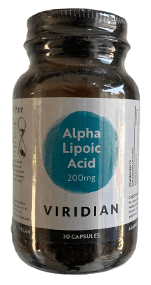VIRIDIAN ALPHA LIPOIC ACID 200MG 30 CAPSULES