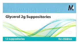 GLYCERINE SUPPOSITORIES 2GMS CHILD 12'S
