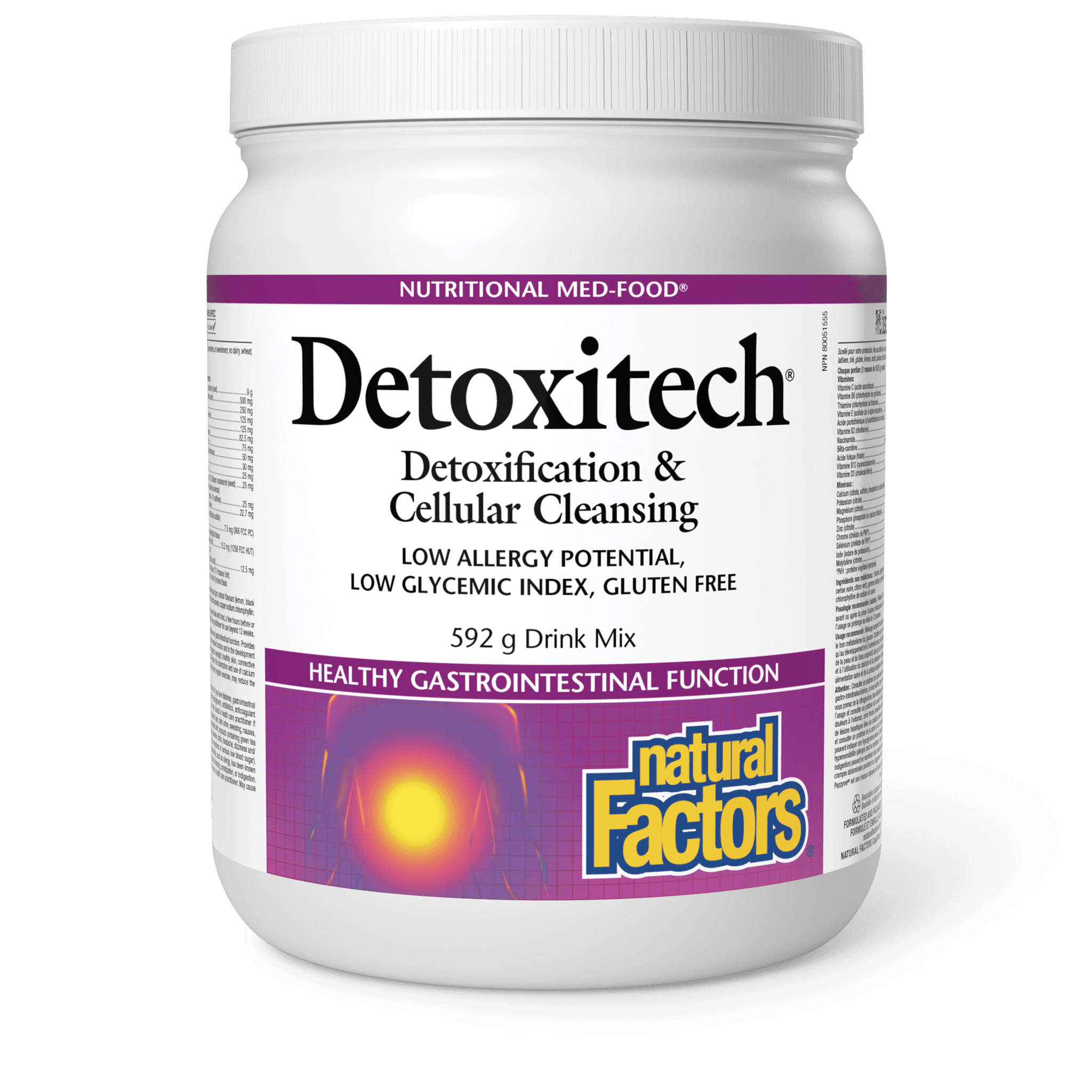 NATURAL FACTORS DETOXITECH 592Gms DRINK MIX