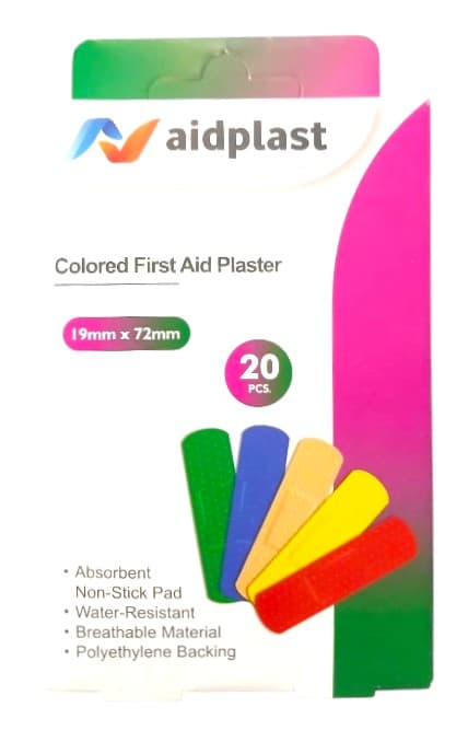 AIDPLAST COLOURED 20'S