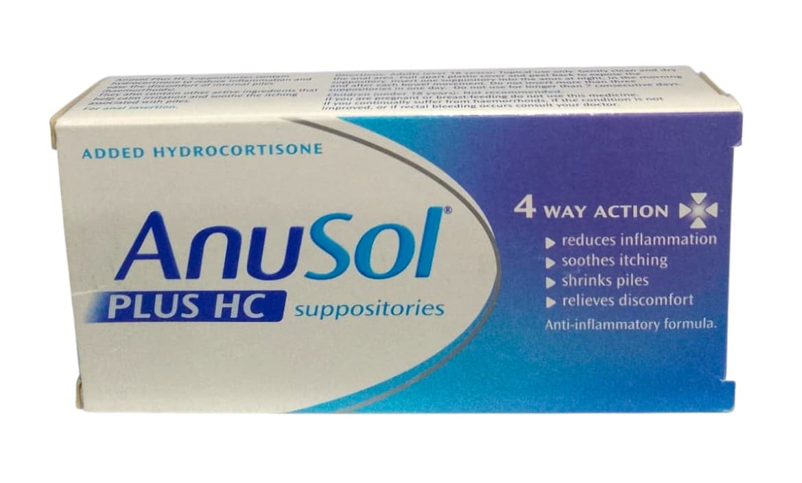 ANUSOL HC PLUS SUPPOSITORIES 12'S