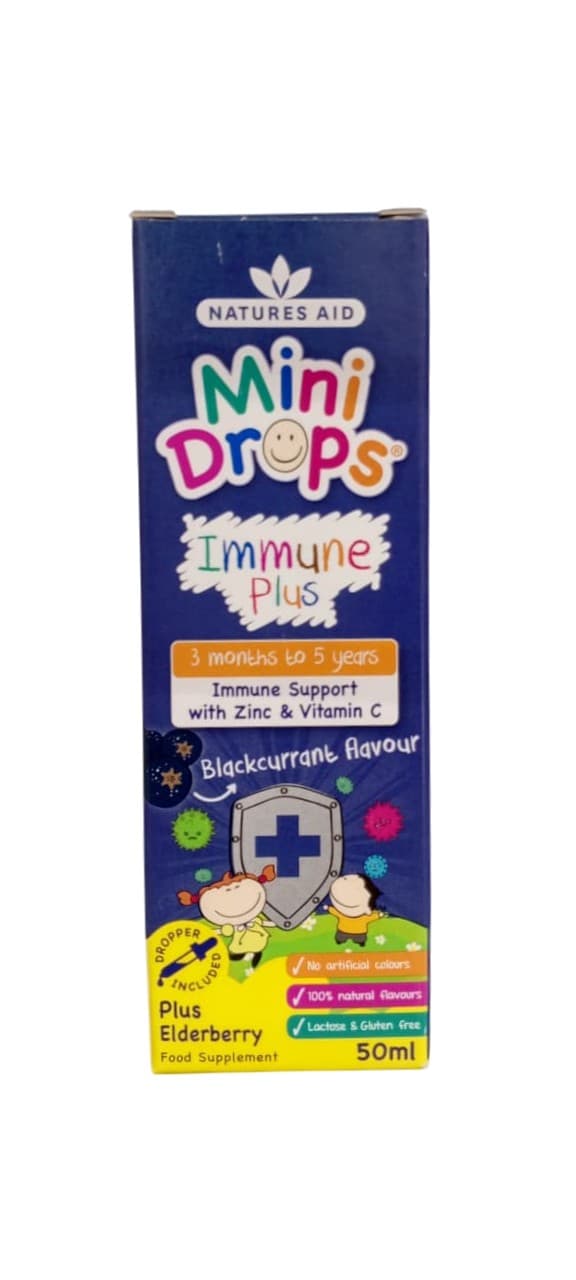 NATURES AID MINI DROPS IMMUNE PLUS-3-5-MONTHS-50ML