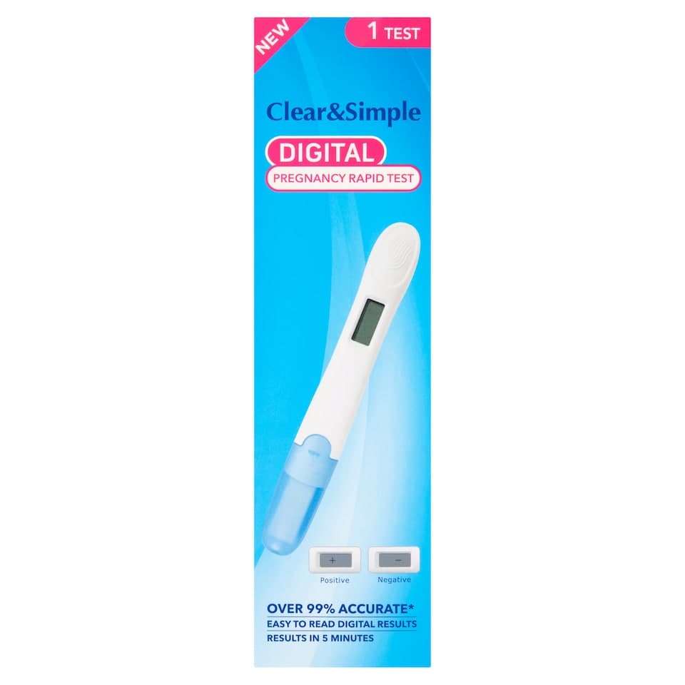 CLEAR AND SIMPLE DIGITAL PREGNANCY RAPID TEST