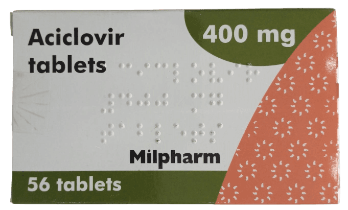 ACICLOVIR 400MG ( MILPHARM) TABLETS 56'S