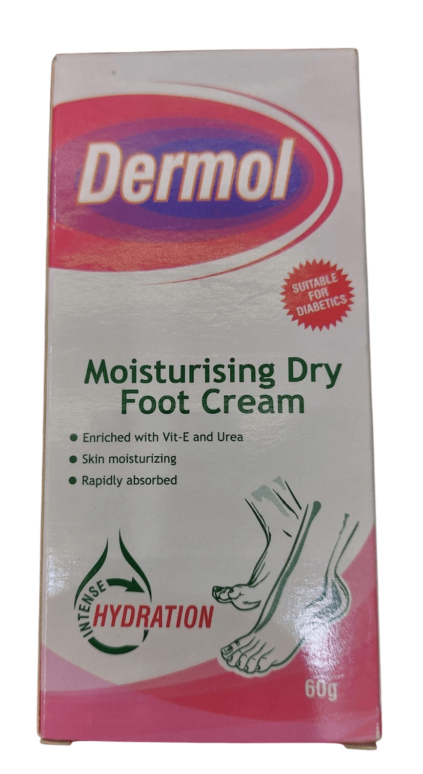 DERMOL MOISTURISIING DRY FOOT CREAM 60G