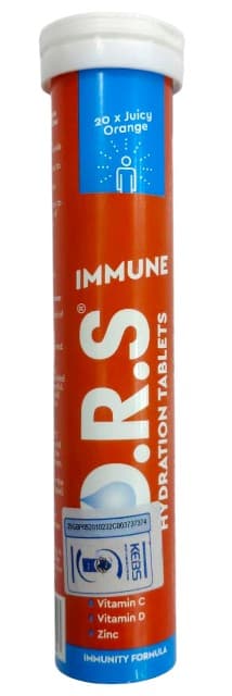 ORS HYDRATION IMMUNE ORANGE TABLETS 24s
