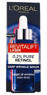 LOREAL REVITALIFT LASER 0.2% PURE RETINOL DEEP WRINKLE SERUM 30ML NIGHT