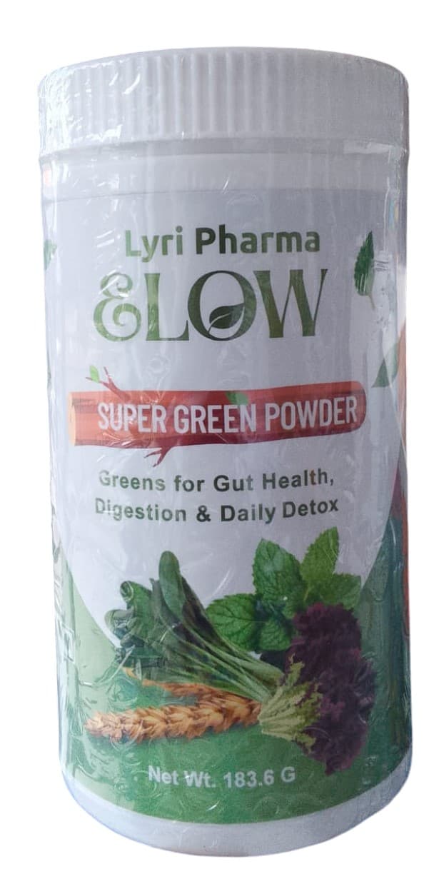 ELOW GUT HEALTH/DIGESTION/DETOX  GREEN POWDER 183GMS