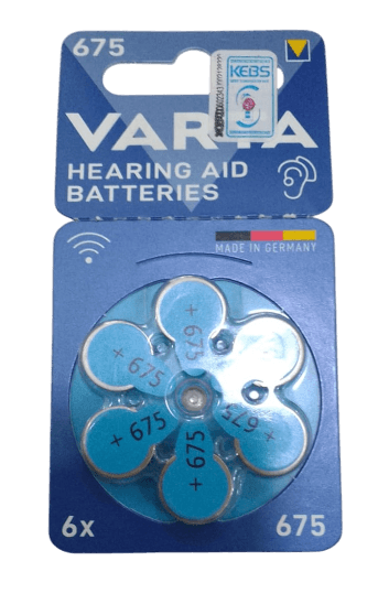 VARTA HEARING AID BATT. +675
