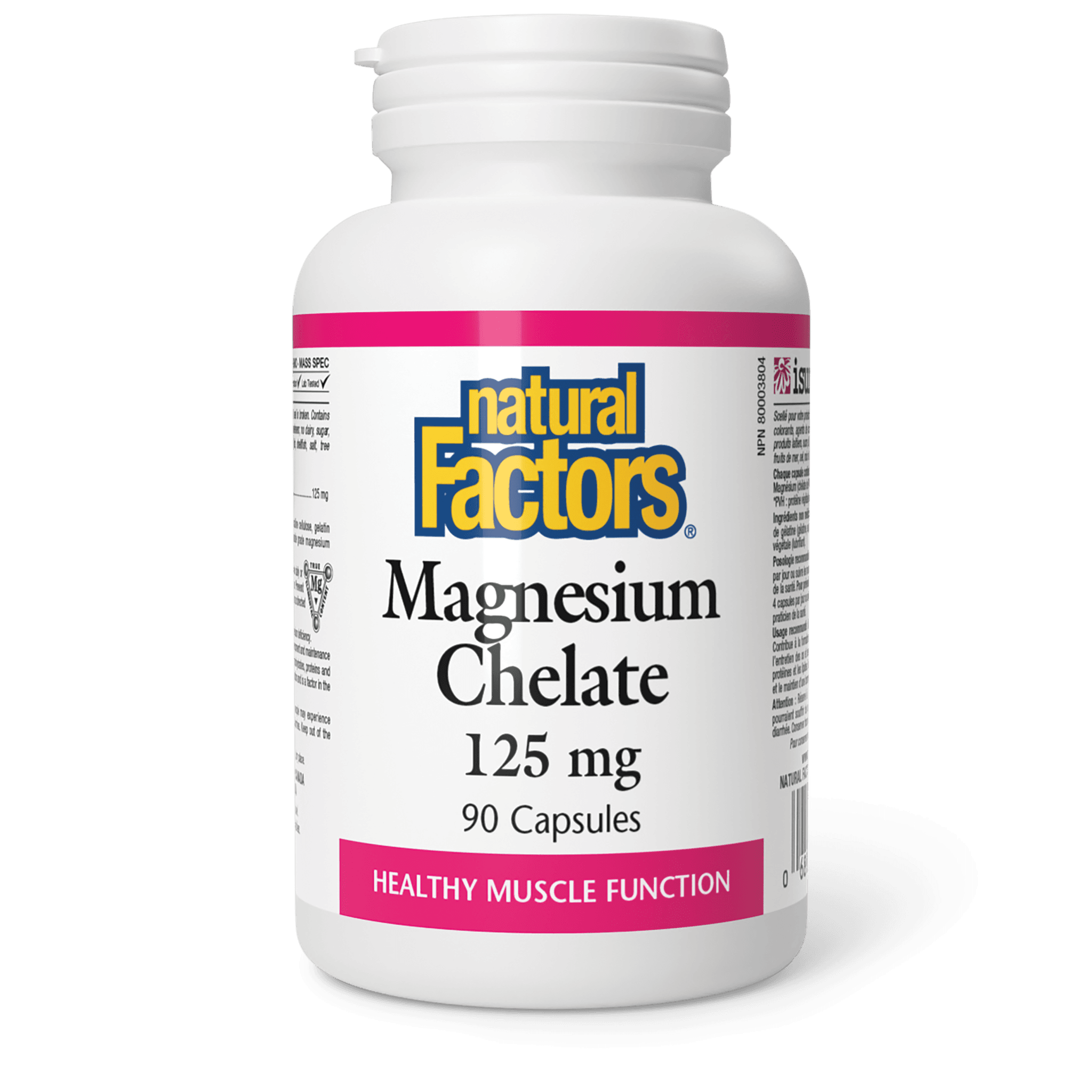 NATURAL FACTORS MAGNESIUM CHELATE 125MG 90CAPSULES