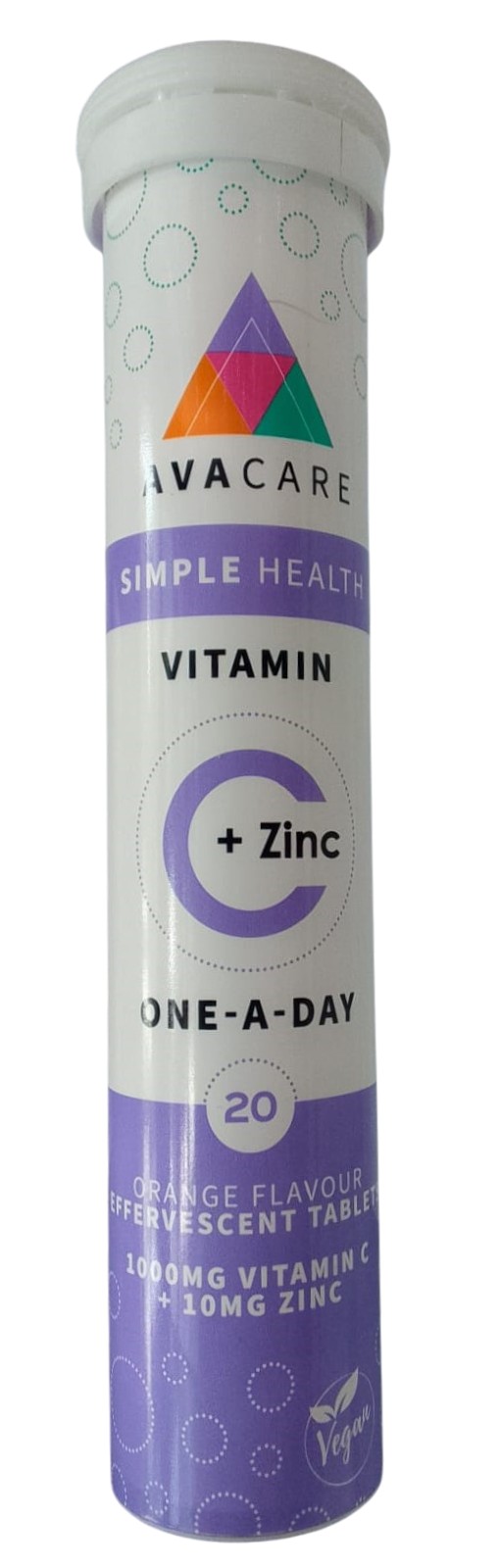 AVACARE VITAMIN C PLUS ZINC EFFER 20`S