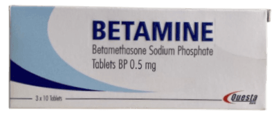 BETAMINE BETAMETHOSONE SODIUM PHOSPHATE 0.5MG TABLETS 30'SG