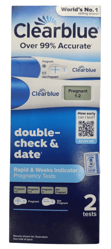 CLEARBLUE DOUBLE CHECK +DATE 2'S