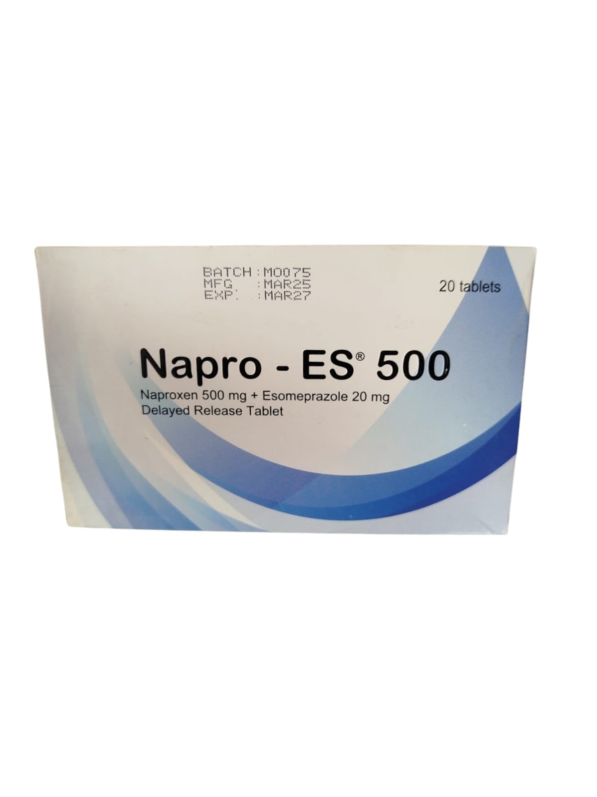 NAPRO ES 500 NAPROXEN 500MG plus ESOMEPRAZOLE 20MG 20TABS