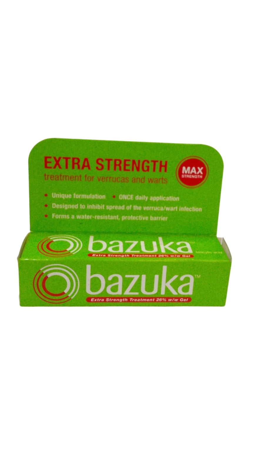 BAZUKA GEL EXTRA STRENGTH TREATMENT FOR VERRUCAS AND WARTS 6G