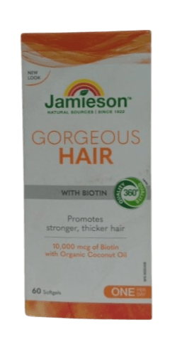 JAMIESON GORGEOUS HAIR BIOTIN SOFTGELS 60'S