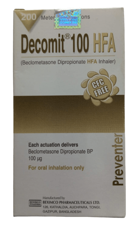 DECOMIT 100HFA INHALER