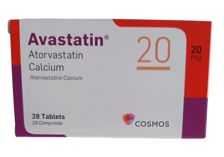 AVASTATIN 20MG TABLETS 28'S