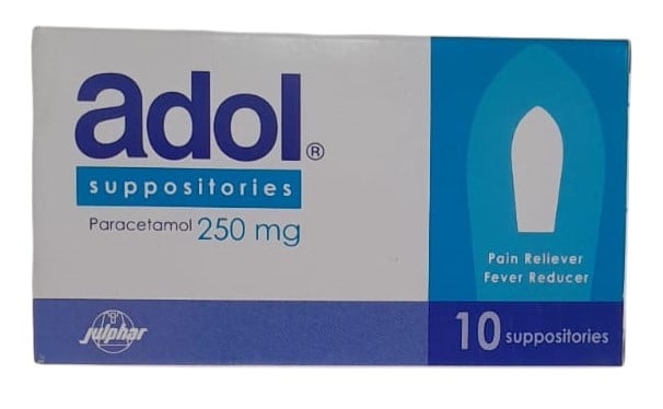 ADOL SUPP 250MG 10'S