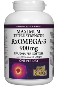 NATURAL FACTORS RX OMEGA 3 900MG