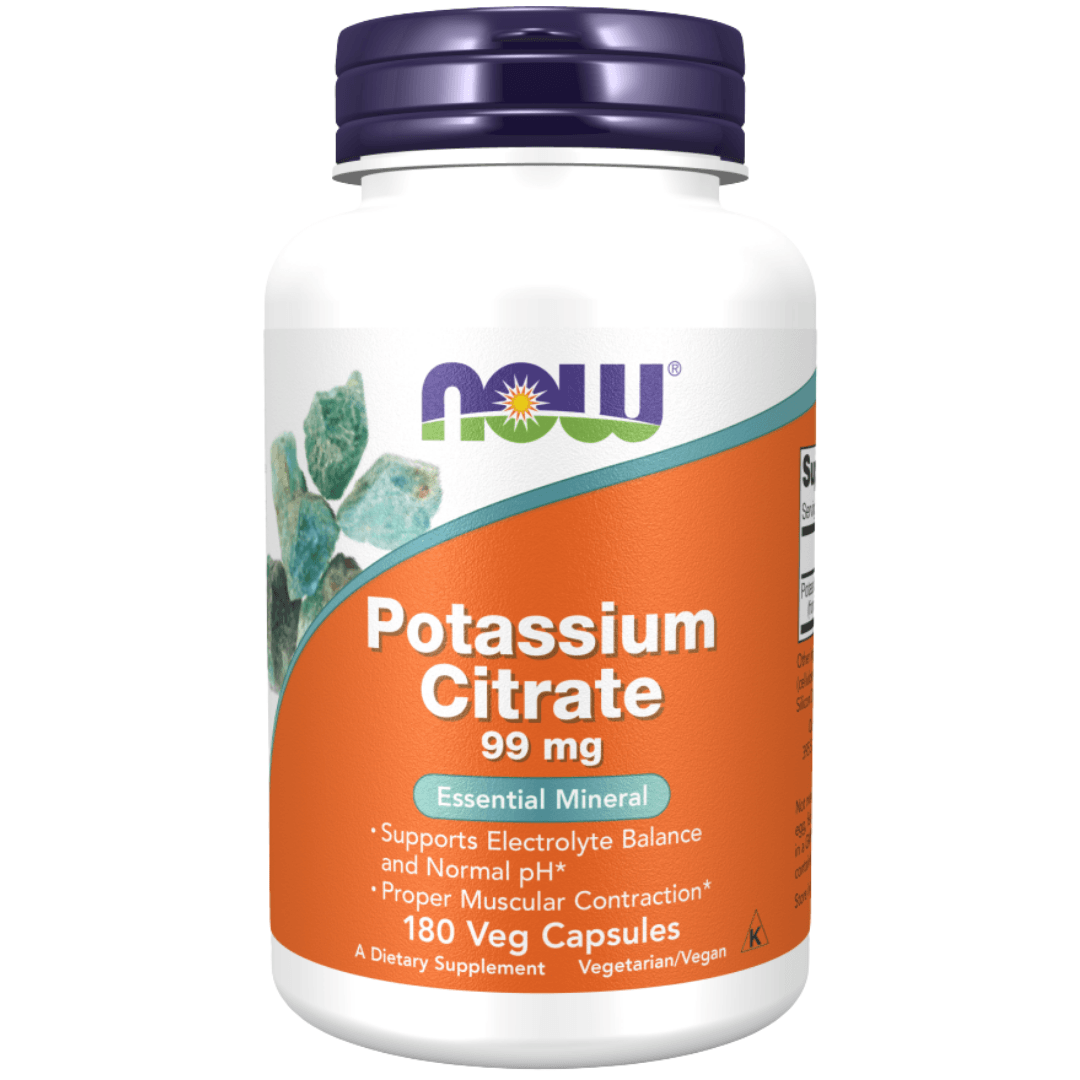 NOW POTASSIUM CITRATE 99MG CAPS 180'S