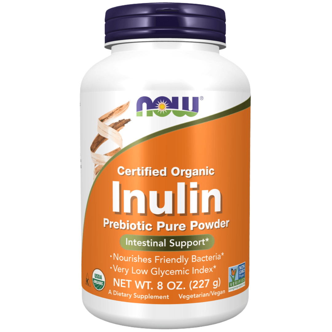 NOW INULIN PREBIOTIC PURE POWDER ORGANIC 227GM