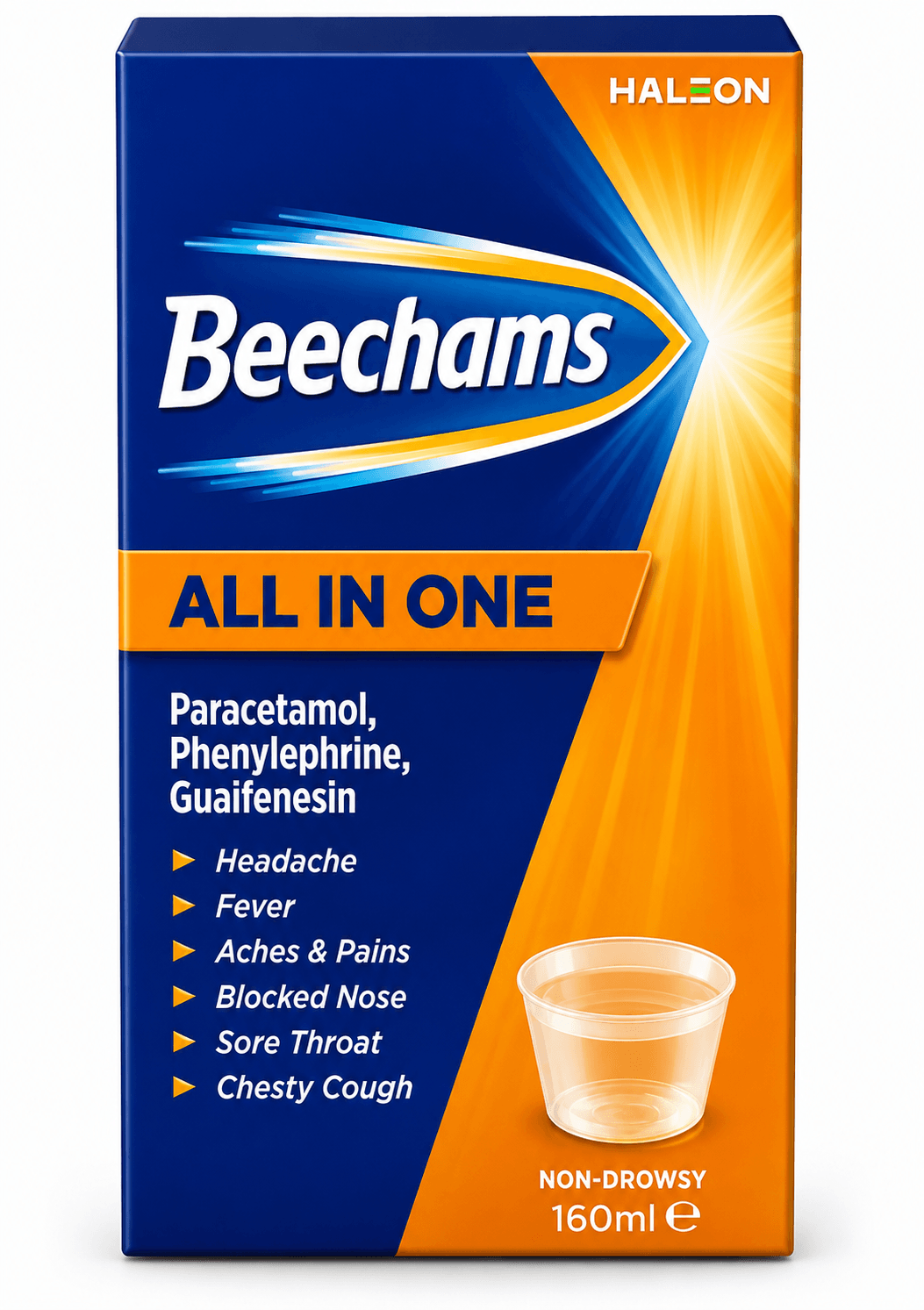 HALEON BEECHAMS ALL IN ONE NON DROWSY 160 ML