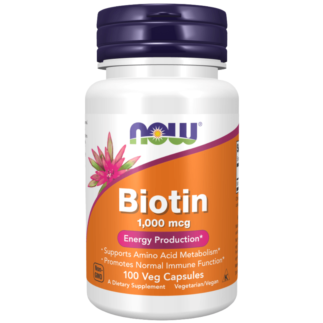 NOW BIOTIN 1000MCG VEGAN CAPSULES 100'S