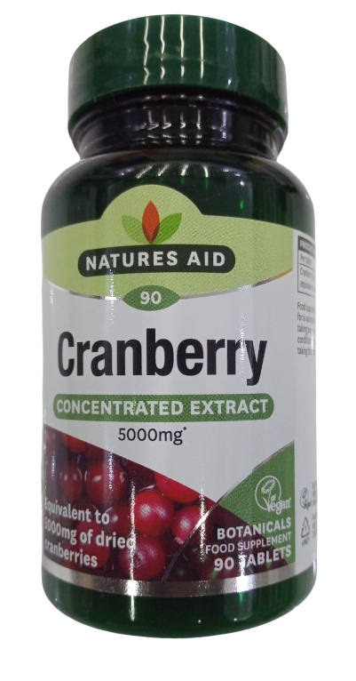 NATURES AID CRANBERRY CONCENTRATED EXTRACT 5000MG 90 TABLETS