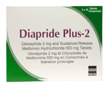 DIAPRIDE PLUS 2 TABS 30S